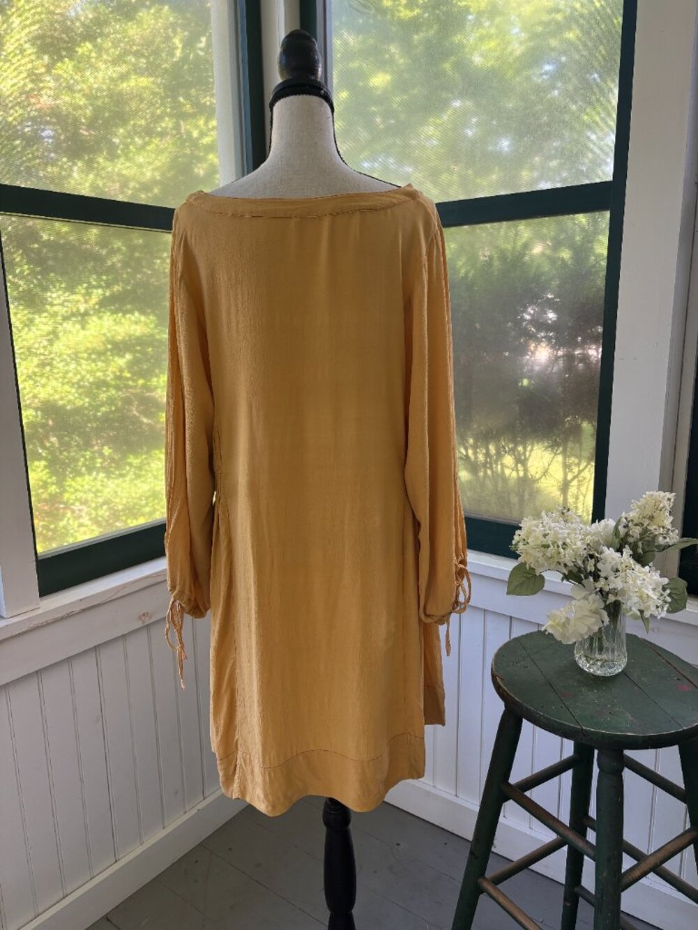 Free People Honey Honey Long-Sleeve Mini Dress | Marigold | Size S | Like New - Picture 4 of 6